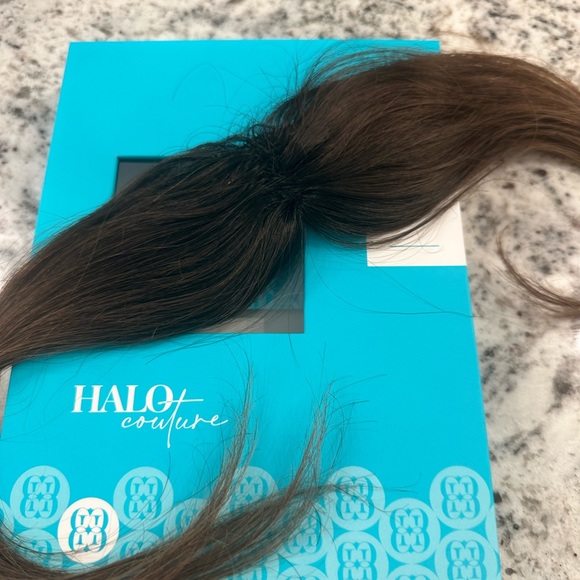 HaloCouture Bangs Extensions 3Medium Brown - Picture 2 of 4